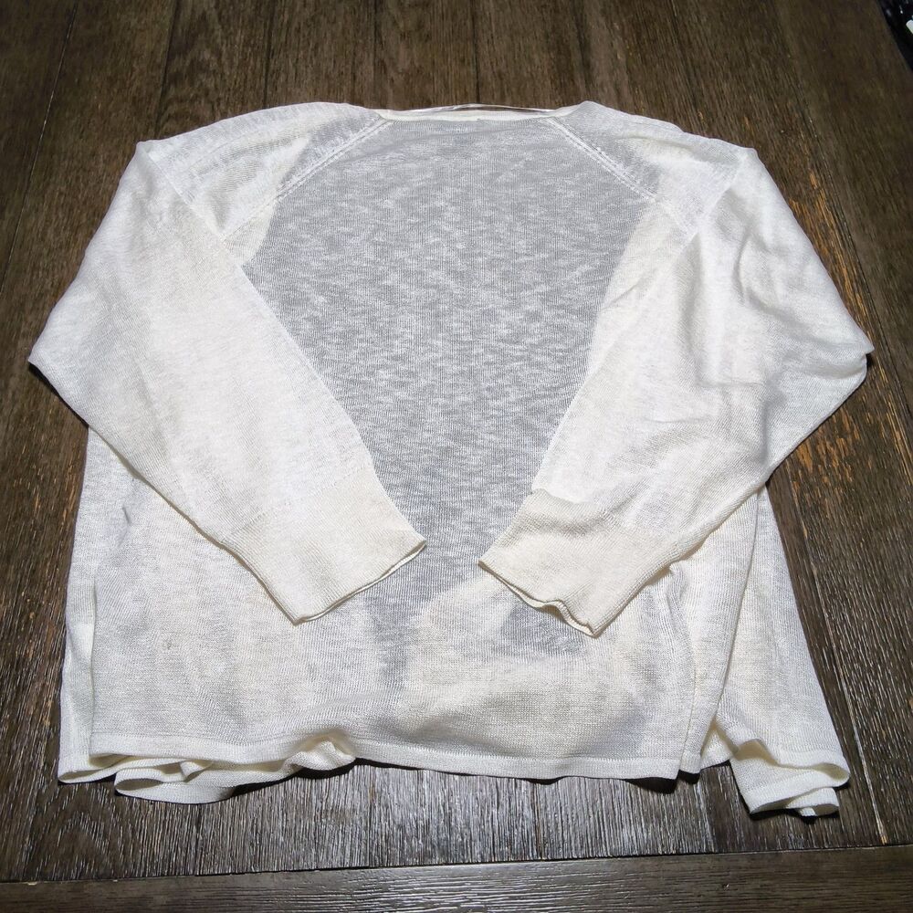 Jones New York Womens Ivory Wrap V-Neck Lightweight Knit Sweater Plus 3X - Picture 2 of 6